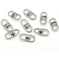 thumbnail image 2 of 50 Swivel Keychain Connectors in Silver Tone 19mm x 9mm (3/4 x 3/8 Inch), 2 of 3