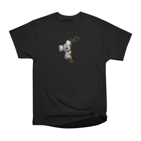 Koala Hanging In Tree T-Shirt Tee Gift For Him Merch For Her Apparel For Friend