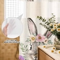 thumbnail image 2 of No Hook Shower Curtain with Built-in Rings - Bunny Happy Easter Washable Waterproof Fabric Bathroom Curtains for Hotel,Rentals, Stall 36 X 72 Inch , Rustic Spring Floral Eggs, 2 of 9