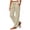 Beige, variant on Womens Casual Sweatpants Elastic Waist Drawstring Splited Wide Leg Gym Workout Pants with Pockets