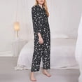thumbnail image 3 of Disketp Dog Paw Pajamas Set Long Sleeve Sleepwear Womens Button Down Nightwear Pj Sets-{designName}-X-Large, 3 of 7