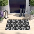 thumbnail image 2 of Black Christmas Snowflake Pattern Flannel Non Slip Door Rugs,Washable Door Mats Indoor,Decorative Door Mats,Dirt-Resistant and Absorbent Doormat for Entrance,Bedroom,Kitchen,Bathroom,23.5"x16", 2 of 5