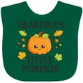 thumbnail image 3 of Inktastic Grandmas Little Pumpkin with Leaves and Stars Boys or Girls Baby Bib, 3 of 4