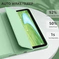 thumbnail image 3 of Getino Compatible with Apple iPad 10th/11th Generation A16 Case 11 inch Clear Back Cover with Pencil Holder, Green, 3 of 7