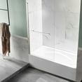 thumbnail image 3 of Myth 28"W x 56"H Frameless Tub Door with TSUNAMI GUARD in Brushed Nickel, 3 of 13
