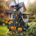 thumbnail image 2 of Skeleton Witch Acrylic Suncatcher – Spooky Halloween Lady with Jack-O’-Lantern Dress and Wine Glass, Gothic Window Decor for Fall Homes, 2 of 4