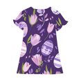 thumbnail image 3 of RXIRUCGD 2025 Vêtements d'Été pour Enfants 3-12 Ans Mode Imprimée Pyjama Rêveur Mi-Mollet Chemise de Nuit, 3 of 4