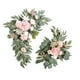 thumbnail image 5 of 2x Corona artificial para boda, arco colgante de flores falsas para puerta, hojas verdes estilo R, 5 of 9