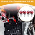 thumbnail image 2 of Tornillos de Placa de Licencia Universales para Motocicleta M6 de Unique Bargains, Cubierta de 40 mm, Kit de Tornillos de Placa de Licencia Antirrobo, Marco de Tornillo de Aluminio Rojo, 4 Piezas, 2 of 6