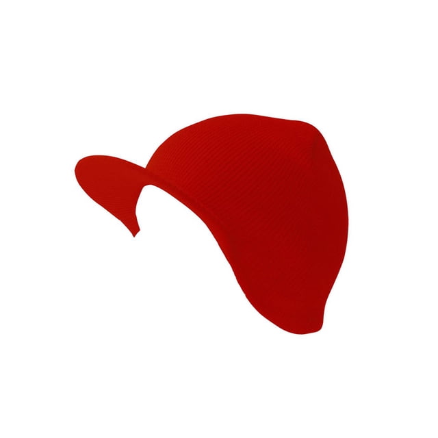 TopHeadwear Cuffless Beanie Cap with Visor, Burgundy