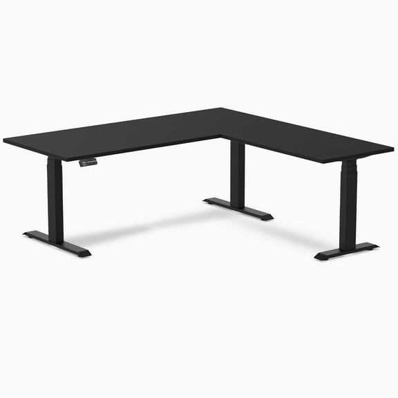 Desky Sigma L-Shape Gaming Desk - 70.9 X 29.5 X 69.5 X 24 Inches / Matte Black