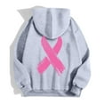 thumbnail image 5 of Cancer Awareness Hoodie for Women 2025 Long Sleeve Full Zipper Hoodies with Pockets Hooded Sweatshirt Jacket, 5 of 7