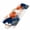 Blue Orange, variant on 2'x6' Rug Runners for Hallways Kitchen, Navy Blue Burnt Orange Non Slip Entryway Beside Floor Carpet Runner, Modern Middle Century Geometric Laundry Room Bedroom Throw Rugs Mat for Family Pet
