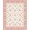 Coral Cream Ivory, Pattern 10, variant on ODIKA Pink Throw Vintage Scrolling Petal Border Decorative Variegated Non-Slip Chair-Friendly for Home Office, Gaming Room, Under Desk