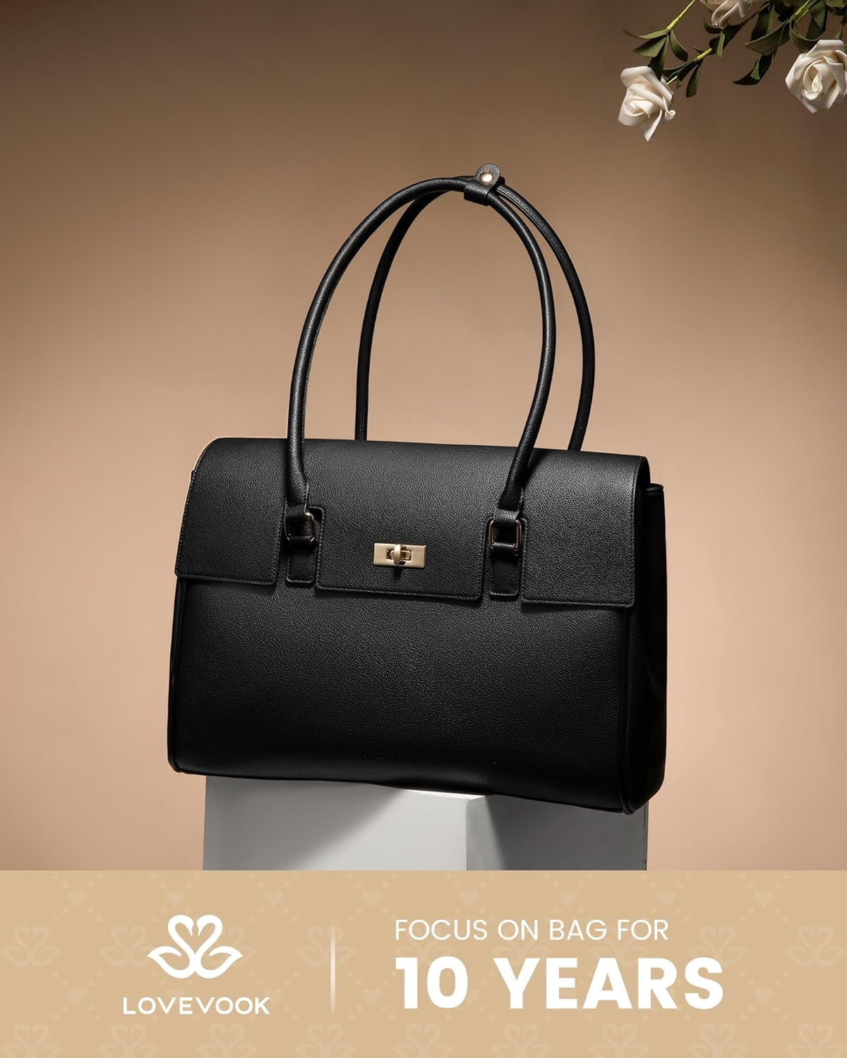 LOVEVOOK Laptop Bag for Women Work Tote 15.6 Inch Briefcase Messenger Bag Waterproof for Business Office Dating