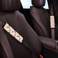 thumbnail image 3 of Chririnla Ladybug Daisies Seat Belt Cover Pad 2 Pack, Seat Belt Covers Polyester Durable Quick Magic Tape for Trucks Car Cars, 3 of 8