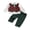 Green, variant on Miaouyo Toddler Baby Boy Christmas Gentleman Outfit 6 12 18 24 Months 2T 3T 4T Button up Shirt with Bow Tie and Plaid Vest Elastic Pants Set for Formal Wear