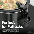 thumbnail image 7 of Chefman 6-Quart Easy-Set Slow Cooker with Locking Lid and Dishwasher-Safe Insert – Black, 7 of 7