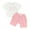 Pink, variant on Bagilaanoe 2pcs Toddler Baby Girl Shorts Set Short Sleeve Letter Embroidery T Shirt Tops + Shorts 6M 12M 18M 24M 3T Kids Casual Summer Clothes