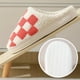 thumbnail image 4 of Pantuflas a cuadros para hombre y mujer (2023), cálidas, suaves y acogedoras, de algodón, para uso en interiores, hogar y regalo., 4 of 5