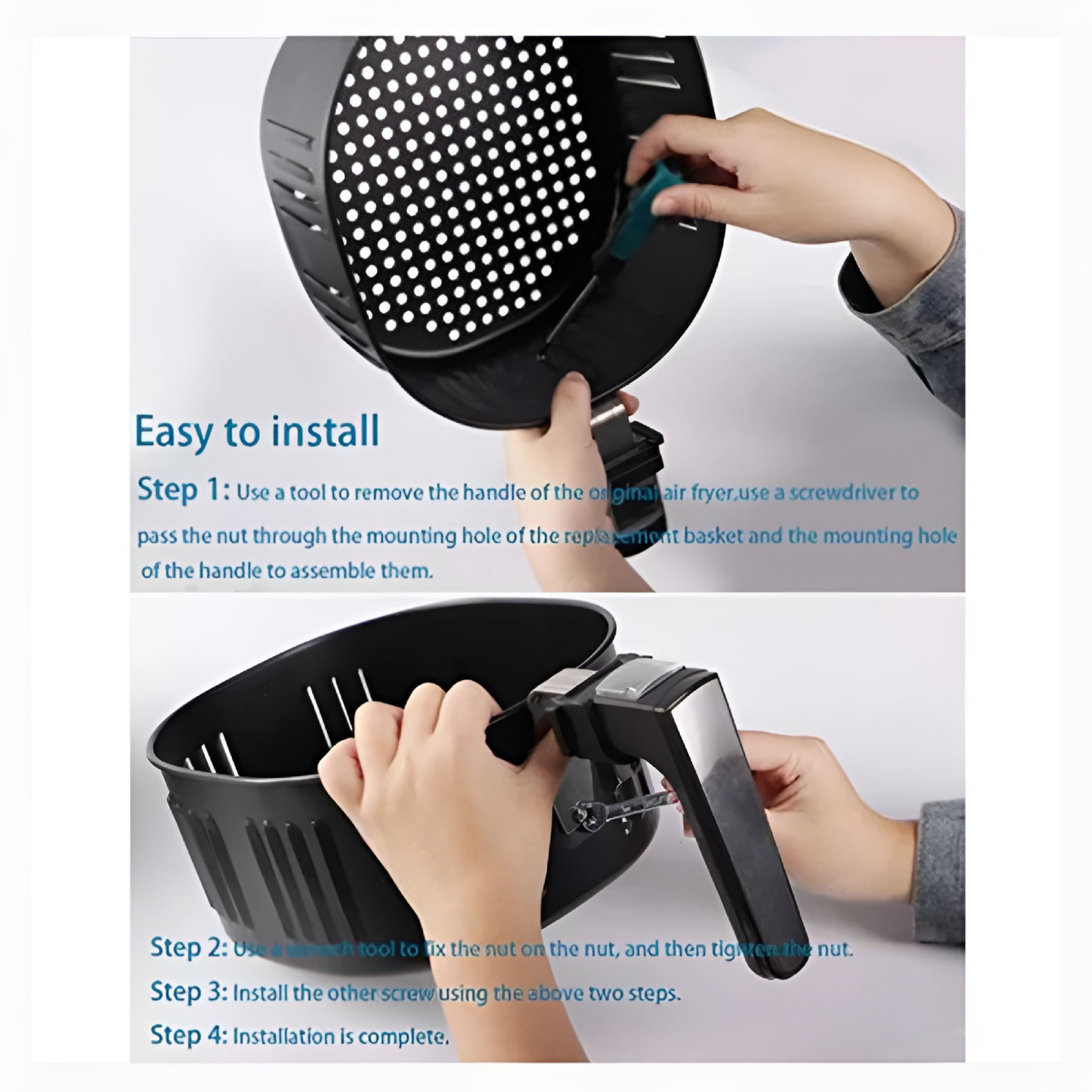 ACDANC 2026 New Air Fryer Replacement Basket for 5.5Qt Air Fryer and All Air Fryer Oven,Air Fryer Accessories for Air Fryer, Oven, Kitchen, Countertop