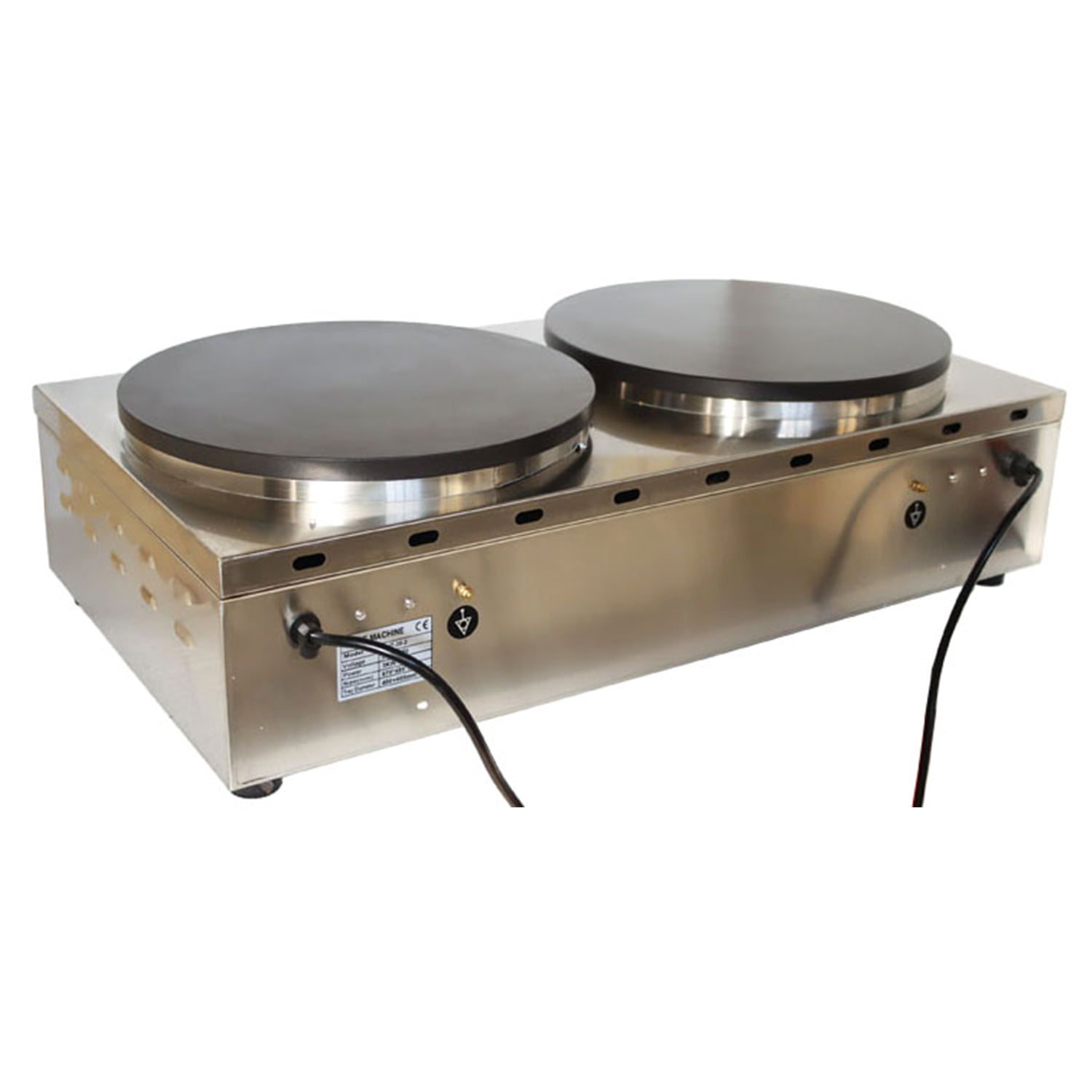 INTBUYING Electric Double Plates Crepes Maker Pancake Fruit Machine 220V 3KW +3KW