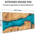 thumbnail image 3 of Large Mouse Pad, Full Desk XXL Extended Gaming Mouse Pad 35.5" X 15.7", Waterproof Desk Mat with Stitched Edge, Non-Slip Laptop Computer Keyboard Mousepad for Office & Home, Petrified Wood, 3 of 13