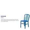 thumbnail image 2 of Commercial Grade 2 Pack Blue Metal Indoor-Outdoor Chair, 2 of 9