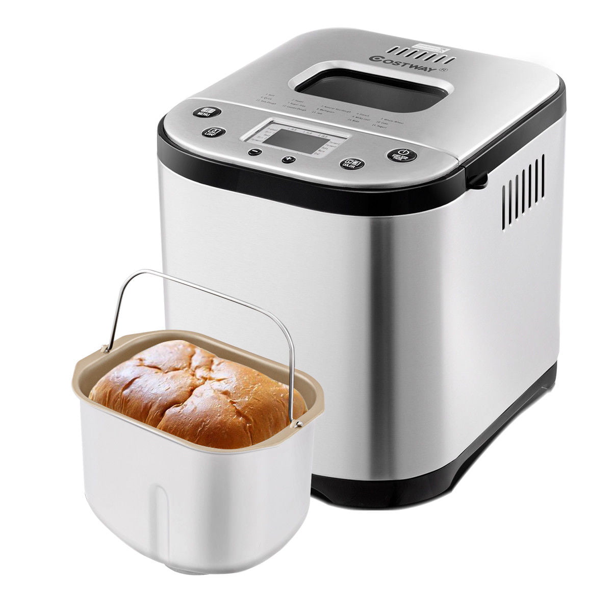 Automatic Bread Maker Stainless Steel Programmable 2LB Bread Machine
