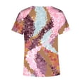 thumbnail image 5 of Hauts d'Été Grande Taille pour Femmes, Blouse Imprimée d'Été, T-Shirts Décontractés à Col en V, Manches Courtes, Hauts, T-Shirt à Col en V pour Femmes en Liquidation, 5 of 5
