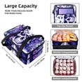 thumbnail image 3 of Butterfly Double Layered Insulated Lunch Bag with Dual Compartments - Large Capacity Handheld Meal Bags for Refrigeration and Portability, 3 of 6