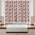 thumbnail image 2 of Ambesonne Strawberry Kitchen Curtains, Romantic Summer Fruit, 55"x24", Jade Green Vermilion, 2 of 3