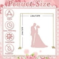 thumbnail image 4 of 7.87 ft Gold Backdrop Stand Heavy Duty with Base for Wedding Party Ceremony, Birthday Bridal or Decoration, Wedding Arch Stand Metal Balloon Arch Frame, 4 of 12