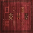 thumbnail image 1 of Ahgly Company Indoor Square Abstract Brown Contemporary Area Rugs, 4' Square, 1 of 4