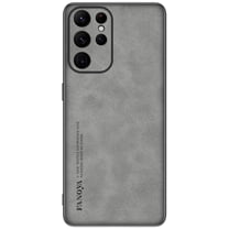 Decase for Samsung Galaxy S23 FE,Samsung S23 FE Slim Case Premium PU Leather Hybrid Scratch-resistant Phone Cover with Camera Lens Protector,Business Lightweight Case for Galaxy S23 FE,Gray