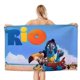 thumbnail image 1 of Rio Toalla de playa de secado rápido con diseño temático, regalo para mujeres y niñas, ideal para cumpleaños, fans, amantes de la música, uso en la playa o al aire libre, 78 × 160 cm, 1 of 6