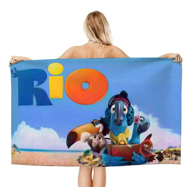Rio Toalla de playa de secado rápido con diseño temático, regalo para mujeres y niñas, ideal para cumpleaños, fans, amantes de la música, uso en la playa o al aire libre, 78 × 160 cm
