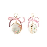 Betsey Johnson Christmas Ornament Earrings (Ornament Earrings with Pink Bows)