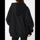 thumbnail image 5 of Sudadera con Capucha de Gran Tamaño con Cuello en V y Abertura para el Pulgar para Mujer, Estilo Y2K, Moda de Otoño. Negro XL, 5 of 8
