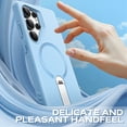 thumbnail image 6 of FITO for Samsung Galaxy S25 Ultra Case [ Rotatable Kickstand | Soft Anti-Scratch Microfiber Lining | Compatible with MagSafe] Silicone Phone Cover - Blue, 6 of 8