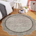 thumbnail image 4 of Scalloped Edge Area Rug – Non-Slip, Machine Washable Low Pile Indoor Carpet, Modern Farmhouse Floor Mat for Living Room, Bedroom, Nursery, Dining Room, Office, 4 of 11