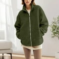 thumbnail image 6 of FAVIPT Maternity Winter Jackets for Women Fleece Lined Fuzzy Cozy Coats with Baby Carrier Pocket Zip Up 2-in-1 Outerwear Army Green,M, 6 of 8