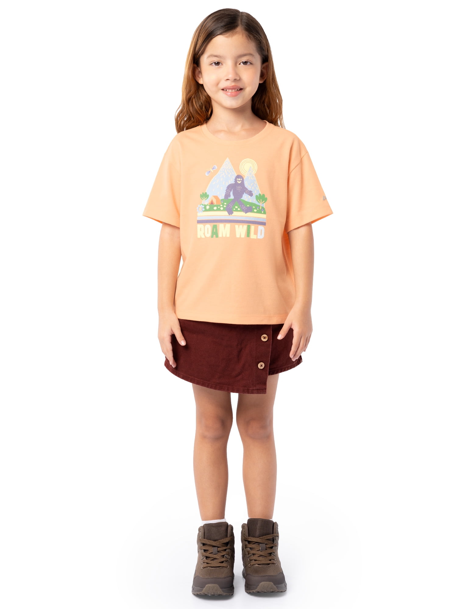 Ozark Trail Girl's Boxy Graphic Tee, Sizes 4-18 & Plus