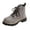 Grey, variant on Womens Combat Boots Faux Suede Lace Up Chunky Platform Lightweight Non Slip Work Hiking Booties