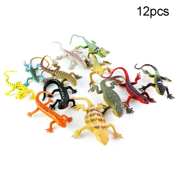 SANWOOD Animal Toy 12Pcs Mini Simulation Lizard Gecko Animal Model