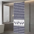 thumbnail image 3 of Farmhouse Purple Plaid Window Privacy Film, Vintage Country Cock Checkered Static Cling UV Sun Blocking Heat Control Window Tint Day and Night, Non-Adhesive One Way Windows Privacy Cover 23.6''x59'', 3 of 7