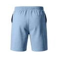 thumbnail image 5 of Iaqnaocc Shorts Men Big and Tall Drawstring White Shorts Men Running Workout Summer Elastic Waist Quick Drying Mens Vacation Shorts With Pockets Blue 5XL, 5 of 6