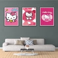 thumbnail image 2 of -3pcs Sanrio Cartoon Kitty White Canvas decorative painting living room dining room bedroom family wall art decorative painting Exquisite durable decorative painting,Frameless, 2 of 4