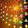 thumbnail image 4 of Cadena de luz decorativa para árbol de Navidad, iluminación para fiesta de Feliz Navidad, Papá Noel, muñeco de nieve, 1,5 m, 2024, 4 of 4