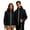 Black, variant on Lightweight Rain Coat Women With Hood Elastic Cuff Couples Matching Outfits Unisex Travel Windbreaker Hiking Jacket